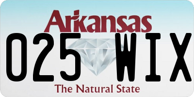 AR license plate 025WIX