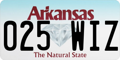 AR license plate 025WIZ