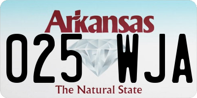 AR license plate 025WJA