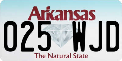 AR license plate 025WJD