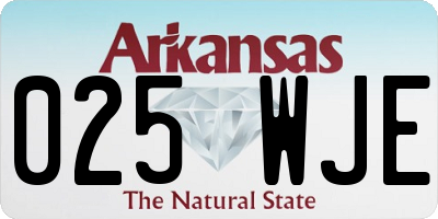 AR license plate 025WJE