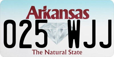 AR license plate 025WJJ