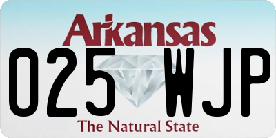 AR license plate 025WJP