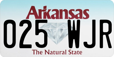 AR license plate 025WJR