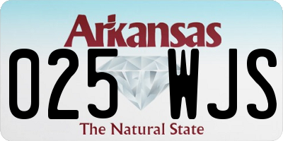 AR license plate 025WJS