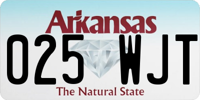 AR license plate 025WJT