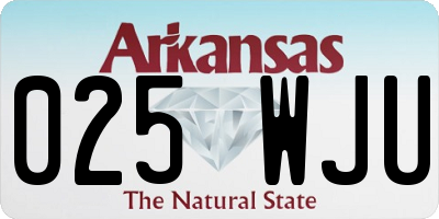 AR license plate 025WJU