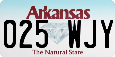 AR license plate 025WJY