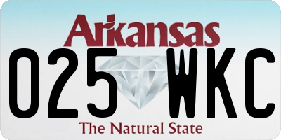AR license plate 025WKC