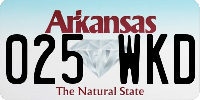 AR license plate 025WKD