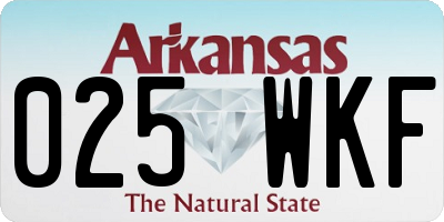 AR license plate 025WKF