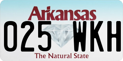 AR license plate 025WKH