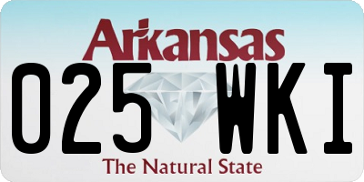 AR license plate 025WKI
