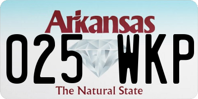 AR license plate 025WKP