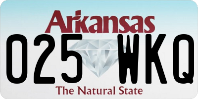 AR license plate 025WKQ