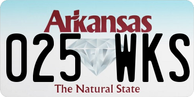 AR license plate 025WKS