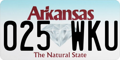 AR license plate 025WKU