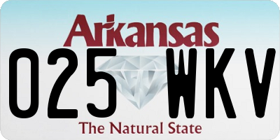 AR license plate 025WKV