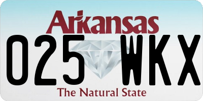 AR license plate 025WKX