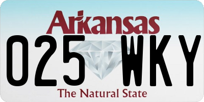 AR license plate 025WKY