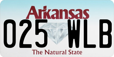 AR license plate 025WLB
