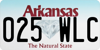 AR license plate 025WLC