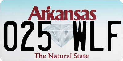 AR license plate 025WLF