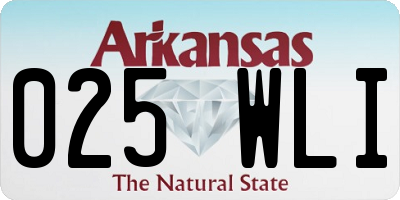 AR license plate 025WLI
