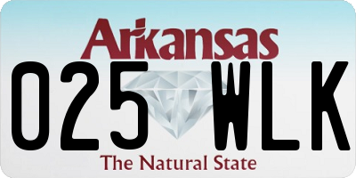 AR license plate 025WLK