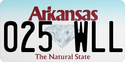 AR license plate 025WLL