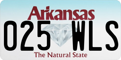 AR license plate 025WLS