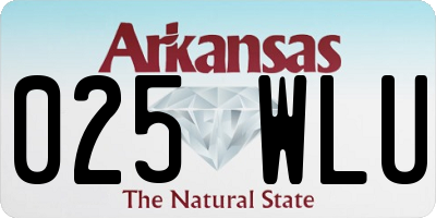 AR license plate 025WLU