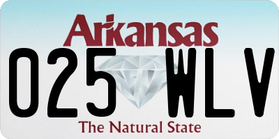 AR license plate 025WLV