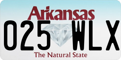 AR license plate 025WLX