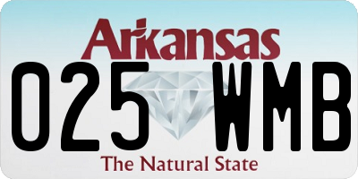 AR license plate 025WMB