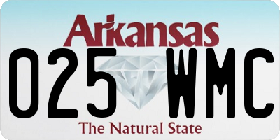 AR license plate 025WMC