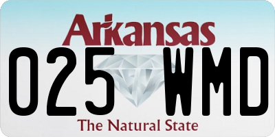 AR license plate 025WMD