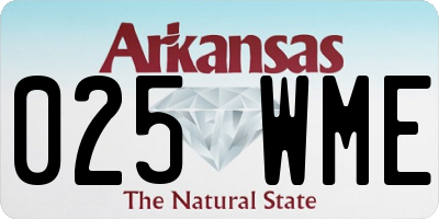 AR license plate 025WME