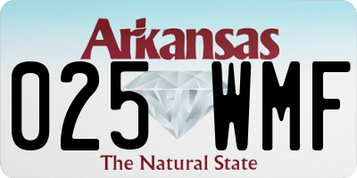 AR license plate 025WMF