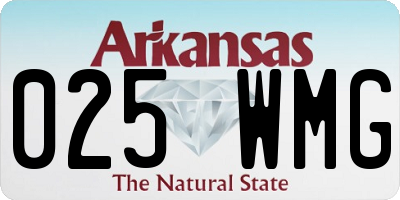 AR license plate 025WMG