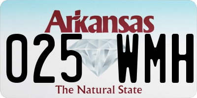 AR license plate 025WMH