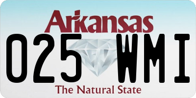 AR license plate 025WMI