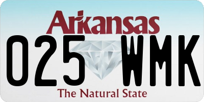 AR license plate 025WMK
