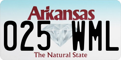 AR license plate 025WML