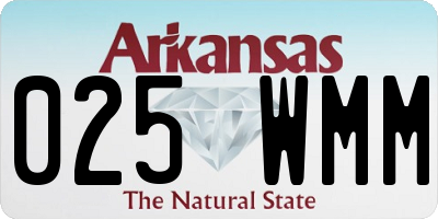AR license plate 025WMM
