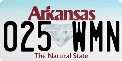 AR license plate 025WMN