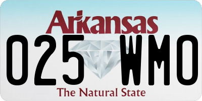 AR license plate 025WMO