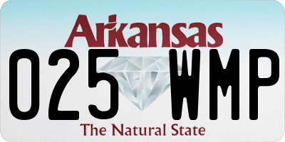 AR license plate 025WMP