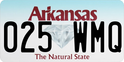 AR license plate 025WMQ