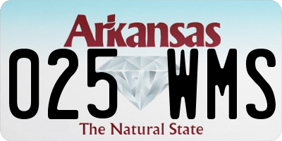 AR license plate 025WMS